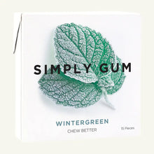 Load image into Gallery viewer, Simply Gum - Wintergreen Chewing Gum - Natural + Plastic-Free | 6 Pack