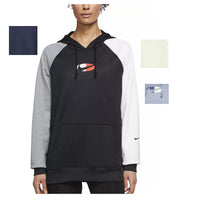 Load image into Gallery viewer, Nike Women's Cotton Therma-FIT Colorblocked Hoodie, Blue/Green/Gray, S