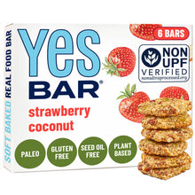 Load image into Gallery viewer, YES Bar® - Low Sugar Snack Bars - Strawberry Coconut - Premium Real Food Snack Bar