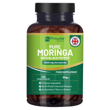 Load image into Gallery viewer, Prowise Healthcare - Pure Moringa 4000mg - 120 Vegan Capsules with Black Pepper
