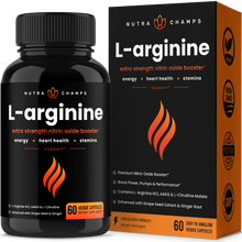Load image into Gallery viewer, NutraChamps - L-Arginine | Energy, Blood Flow, Heart Health & Stamina