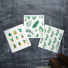 Load image into Gallery viewer, Plantish - Potting Around - Set of 3 Swedish Sponge Cloths: Set of 3