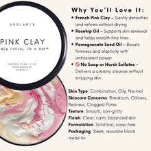 Load image into Gallery viewer, Orglamix - Pink Clay Renew Facial in a Bar™ | Soap Free Cleanser