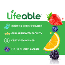 Load image into Gallery viewer, Lifeable - Lifeable Probiotics for Kids 2 Billion CFU Gummies: Berry Flavor / 60 Gummies