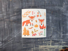 Load image into Gallery viewer, Plantish - Foxes - Swedish Sponge Cloth