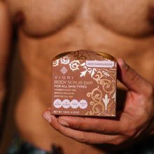 Load image into Gallery viewer, Viori Beauty - LIMITED Men's Body Scrub Bar | Aged Sandalwood