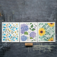 Load image into Gallery viewer, Plantish - Floral Bursts - Set of 3 Swedish Sponge Cloths: Set of 3