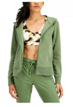 Load image into Gallery viewer, ID IDEOLOGY Performance Women's Zip-Front Fleece Hoodie, Olivine Green