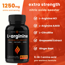 Load image into Gallery viewer, NutraChamps - L-Arginine | Energy, Blood Flow, Heart Health & Stamina