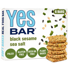 Load image into Gallery viewer, YES Bar® - Low Sugar Snack Bars - Black Sesame Sea Salt - Premium Real Food Snack Bar