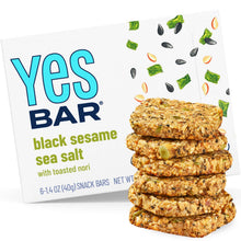 Load image into Gallery viewer, YES Bar® - Low Sugar Snack Bars - Black Sesame Sea Salt - Premium Real Food Snack Bar