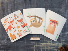 Load image into Gallery viewer, Plantish - Foxes - Swedish Sponge Cloth