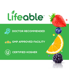 Load image into Gallery viewer, Lifeable - Lifeable Prebiotic Fiber 5g Supplement Gummies, Digestion: Berry Flavor / 60 Gummies