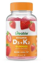 Load image into Gallery viewer, Lifeable - Lifeable Vitamin D3 + K2 Gummies, Bone Health, Great Taste!: Natural Strawberry Flavor / 60 Count