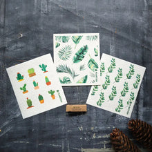 Load image into Gallery viewer, Plantish - Potting Around - Set of 3 Swedish Sponge Cloths: Set of 3