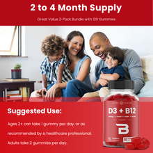 Load image into Gallery viewer, NutraChamps - D3+B12 Gummies
