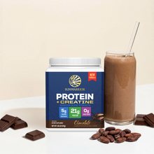 Load image into Gallery viewer, Sunwarrior - Warrior Blend Strength Pea Protein + 5g Creatine - Chocolate: 574g