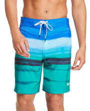 Load image into Gallery viewer, Speedo Men's Ombré Gradient Stripe Stretch 20" Board Shorts, Blue, XXL