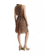 Load image into Gallery viewer, Lauren Ralph Lauren Women's Python-Print Georgette Dress, Copper/Multi, 12