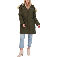 Load image into Gallery viewer, BCBGENERATION Faux-Fur-Trim Hooded Water-Resistant Anorak Coat