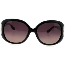Load image into Gallery viewer, Ferragamo Brown Gradient Oval Sunglasses, Black