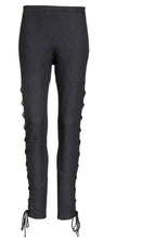 Load image into Gallery viewer, Cinq A Sept Women's Kiran Lace-Up Stretch Denim Skinny Pants, Black, 4 X 27