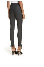 Load image into Gallery viewer, Cinq A Sept Women's Kiran Lace-Up Stretch Denim Skinny Pants, Black, 4 X 27