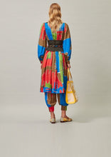 Load image into Gallery viewer, Tory Burch Women's Silk Colorblocked Tie Dress, Multi, 0