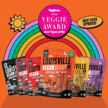 Load image into Gallery viewer, Louisville Vegan Jerky Co. - Vegan &amp; Plant Based Buffalo Hot Wing Jerky 3 oz
