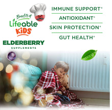 Load image into Gallery viewer, Lifeable - Lifeable - Kids Sugar Free Elderberry Gummies, 60 ct
