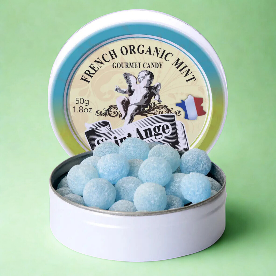 Bonbon USA France - Saint Ange Organic Fresh Mint - French Gourmet Candy Tin