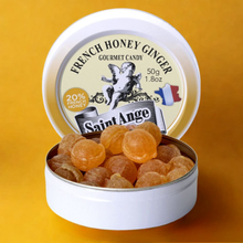 Load image into Gallery viewer, Bonbon USA France - Saint Ange Honey Ginger - French Gourmet Natural Candy Tin
