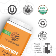 Load image into Gallery viewer, Sunwarrior - Classic Plus Chocolate - Vegan Pea &amp; Chia Protein: 375g
