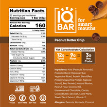 Load image into Gallery viewer, IQBAR - IQBAR Peanut Butter Chip | Brain + Body Keto Protein Bars
