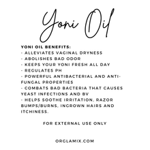 Load image into Gallery viewer, Orglamix - Yoni Oil Original | Vaginal Herbal Self Care Womb, Goddess
