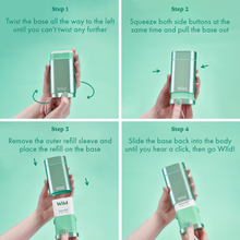 Load image into Gallery viewer, Wild - Wild Men's Black case and Fresh Cotton and Sea Salt Deo Starter Pack (8 Pack)
