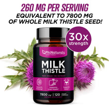 Load image into Gallery viewer, Excel Nutritionals LLC DBA Phi Naturals - Milk Thistle Silymarin 30x Extract Supplement: 1-Pack
