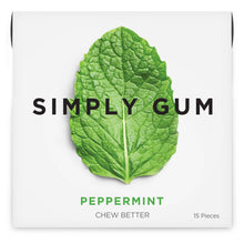 Load image into Gallery viewer, Simply Gum - Peppermint Chewing Gum - Natural + Plastic-Free | 12 Pack
