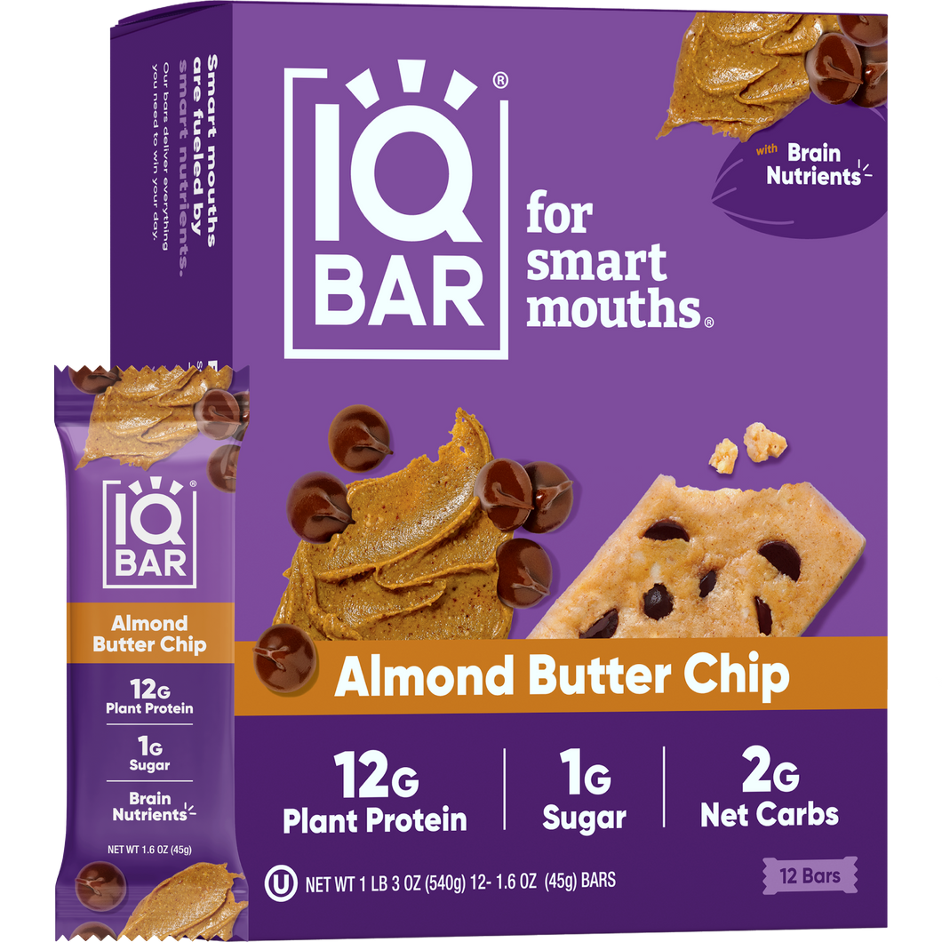 IQBAR - IQBAR Almond Butter Chip | Brain + Body Keto Protein Bars