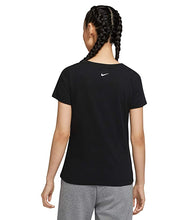 Load image into Gallery viewer, NIKE Women&#39;s Dri-FIT Script-Logo Training T-Shirt, Black, S
