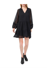 Load image into Gallery viewer, Vince Camuto Women&#39;s Chiffon Peasant Dress, Black, S
