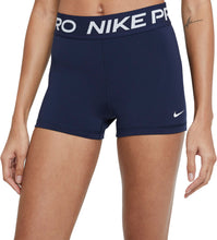 Load image into Gallery viewer, Nike Pro Women's Three Inch Shorts, Blue, XS
