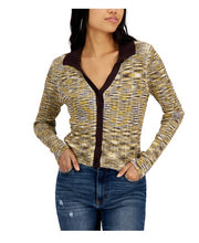 Load image into Gallery viewer, Hooked Up by IOT Juniors' Space-Dyed Sweater, Yellow, S
