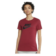 Load image into Gallery viewer, Nike Women&#39;s Sportswear Cotton Logo T-Shirt, Red, S
