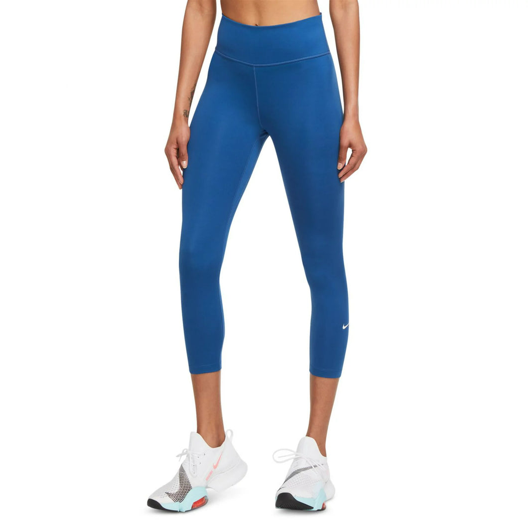 Nike One Plus Sized Women's Cropped Leggings, Blue 1X
