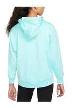 Load image into Gallery viewer, Nike Women&#39;s Therma Fleece Zip-Up Logo Hoodie, Turquoise, S
