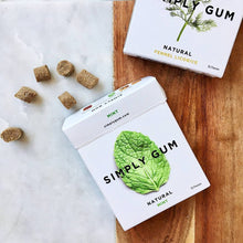 Load image into Gallery viewer, Simply Gum - Peppermint Chewing Gum - Natural + Plastic-Free | 12 Pack
