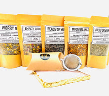 Load image into Gallery viewer, Loveyenergy &amp; Blessings - Gift Box Loose Leaf TEA Starter KIT - Tea Gift Set
