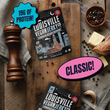 Load image into Gallery viewer, Louisville Vegan Jerky Co. - Vegan &amp; Plant Based Smoked Black Pepper Jerky 3 oz
