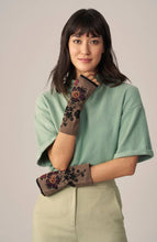 Load image into Gallery viewer, WUAMAN - Alpaca - Julia Alpaca Wrist Warmers | Hand Embroidery | Fall: Taupe
